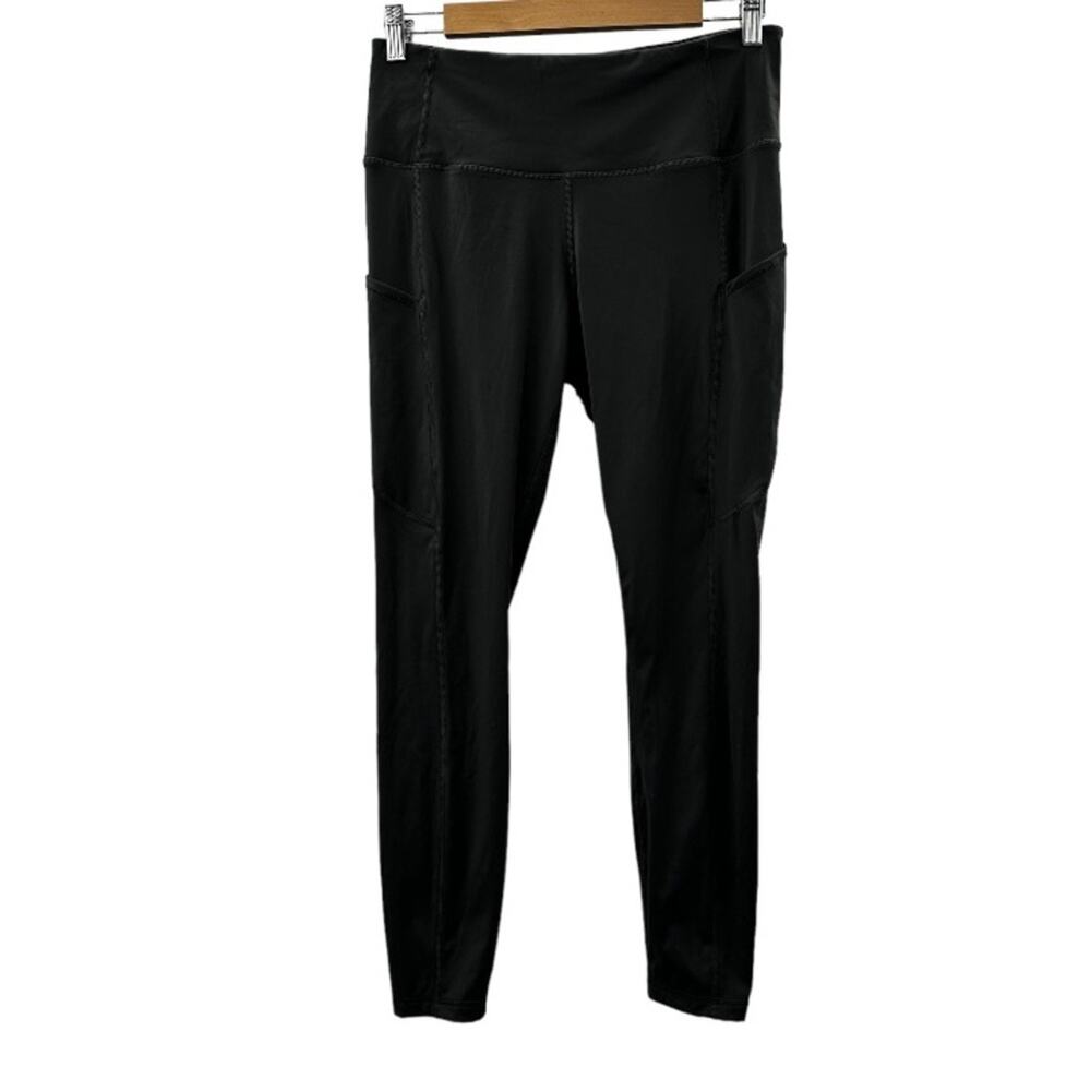 CRZ YOGA Dark Gray High Rise Ankle Length Leggings with Side Pockets‎ Size L